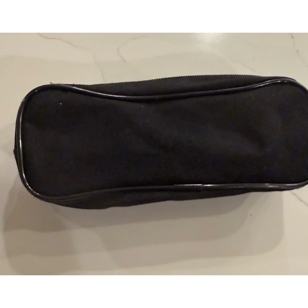 Disney Mickey Mouse Pencil Case Pouch Black Gold‎ Metallic Silhouette Zipper Bag
